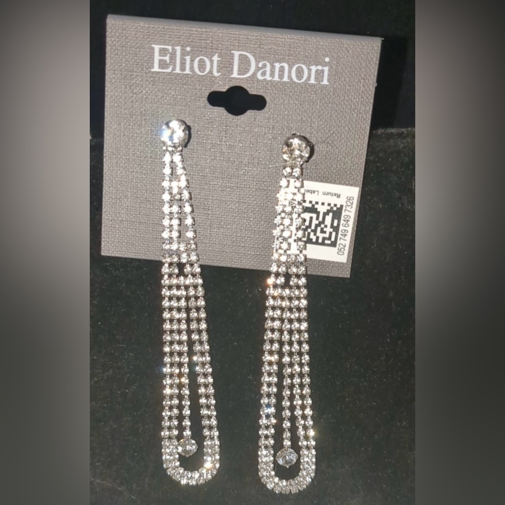 Eliot Danori Sparkling Silver Drop Earrings